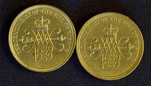 Coin Selection to include - 1989 £2 Coins Tercentenary Of The Bill Of Rights 1689-1989 appear in