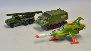 3x Dinky Vehicles to include Shadow Interceptor and Shadow 2, both having air rockets together