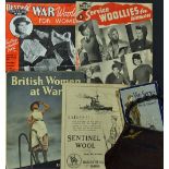 RAF Woman's Purse with attached badge together with a British Women at War Book, a We Serve Book