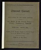 1913 Channel Tunnel Publication - An extensive 136 publication with several maps and plans. A number