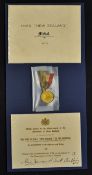 1913 H.M.S New Zealand Medal - struck by the Government of New Zealand in commemoration of the visit