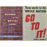 Assorted Original Posters - to include Herbert Morrison 'Go To It!', 'Badges of the British Army,