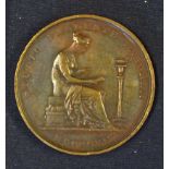 London Institution Bronze Membership Ticket Circa 1820s the Obverse; Seated allegorical figure