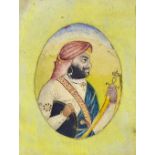 Sikh - Maharaja Sher Singh of Lahore Indian Miniature Painting Circa 1840s-50s Punjab rare Indian