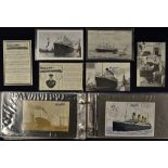 Titanic Signed Postcard and First Day Cover Selection with signatures including Mrs Haismann,
