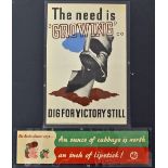 Original WWII 'Eat for Victory' Poster Selection - to include 'Dig for Victory' by Chromoworks,