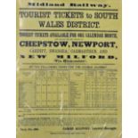 Railway - Early Poster for Tourist Tickets to South Wales from Lancaster, Leeds, Manchester,