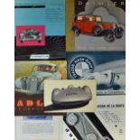 Automotive - Selection of c.1930s onwards Assorted Car Manufacturers Brochures/Leaflets to include