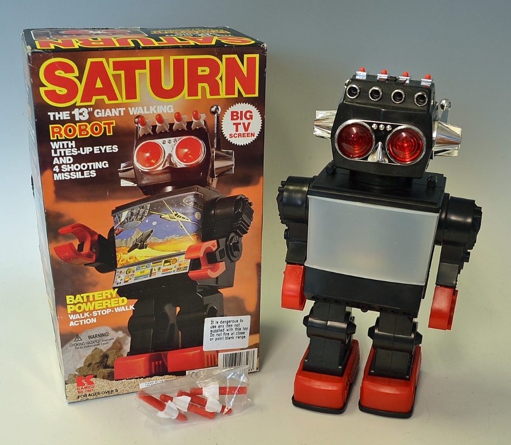 Saturn 13 Inch Giant Walking Robot complete with rockets and in original box