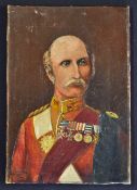 Field Marshall Sir George Stewart White (1835-1912) Oil Painting - by P.L. Stubbs 1900 signed to the