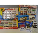 Box of Toy Models to include Micro Bumper Pack, Die Cast Metal Sport Rally Set, Speed Demons Set,