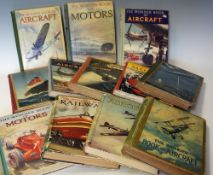 Selection of 1930s and 1940s The Wonder Books to include Motors, Aircraft, Railways and Ships (12)