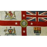 1924 Special British Empire Exhibition Flag - Quartered with Union Flag then Arms of South Africa,