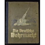 1936 German Cigarette Card Album 'Die Deutsche Wehrmacht' - appears complete in A/G condition