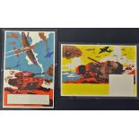 Original WWII Posters - includes 2x posters depicting advancing British Troops, Army, Navy and RAF