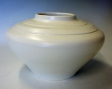Keith Murray (1892-1981) Wedgwood Vase off white in colour, 10" diameter, condition has some wear