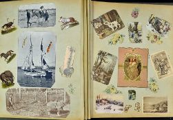 Victorian Scrap Albums - containing some interesting lithographs, prints, vignettes, some