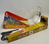 Tin plate 1962 basketball bowl game by J Chein & Co together with Technofix Bang Bang Bill