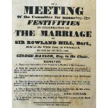 Hawkstone Park - Festivities to Celebrate the Marriage of Sir Rowland Hill 1832 Notices - with two