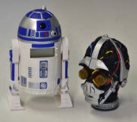 Star Wars Toys to include R2D2 Alarm Clock with projector plus C3-PO Voice recorder Talk Bot, both