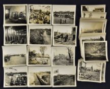 Selection of Asian Post War Small Photograph cards - depicts ruined towns, deceased soldiers,