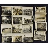 Selection of Asian Post War Small Photograph cards - depicts ruined towns, deceased soldiers,