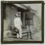 India - A giant from the Punjab glass slide an early 1900s Magic lantern slide depicting a Punjabi