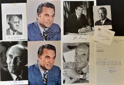 Autographs - Political Figures - a mixed selection of signed documents and photographs, to include