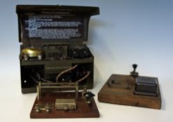 WWII British Military Portable Telephone Set D Mk V - with Morse Headset, together with 2x