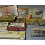 Selection of Wooden Jigsaws mostly Victory to include Speedway, Motor Racing, Shipping, Airship,