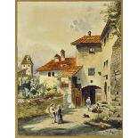 Attributed to Adolf Hitler Artwork - Dürnstein a.d. Donau, showing the old Towngate of the famous