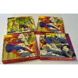 4x Hestair Card Jigsaw Puzzles to include Hulk, Spiderman (2) and Batman all in original boxers