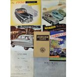 Automotive - Selection of c.1930s onwards British Car Manufacturers Brochures/Leaflets including