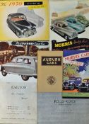 Automotive - Selection of c.1930s onwards British Car Manufacturers Brochures/Leaflets including