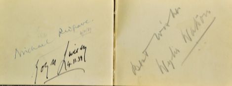 Fine 1938-1942 Autograph Album - containing Radio, TV, Film and Entertainment autographs a finely