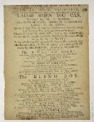 Theatre Royal 1809 Broadside Playbill - 'For the benefit of Mrs Norton' at Theatre Royal Hay Market,