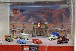 Lego Disney film Cars 2 shop display containing set 8487 contained in a display box