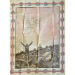Large Printed Silk Featuring The Vision Of The Angel Of Mons 1915 attractively printed on silk