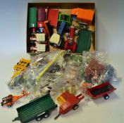 Selection of Britains Agricultural Vehicles to include 3x Tractors, trailers, plough etc. together