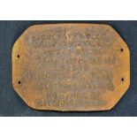 Partagas Cigar - Barrel Shipment Plate c.1850 from the very first Partagas barrels ever made for a