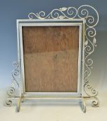 C.1940-50s White Wrought Iron Stand suitable for Vanity Mirror or Photo Frame with swinging hinge