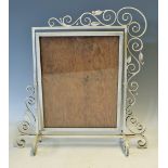 C.1940-50s White Wrought Iron Stand suitable for Vanity Mirror or Photo Frame with swinging hinge