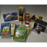 Assorted Vintage Novelty Radios to include Donald Duck, Popeye, Fruit Pastils, Dime, Sesame Street