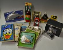 Assorted Vintage Novelty Radios to include Donald Duck, Popeye, Fruit Pastils, Dime, Sesame Street