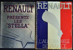 Automotive - Rare 1930s Renault Car Brochures - to include 1932 Renault 'Presente les Stella' spiral