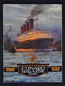 1925 Cunard Magazine October issue No 4, Vol 15 - with illustrations and adverts, with coloured