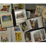Mixed Selection of Postcards - some modern comical, theatrical postcards, real photograph cards,