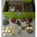 Selection of Modern British and American Coinage to include Half-Dollars, Dollars, £2 Coins, 50p