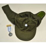 Argentinian Fleece lined green cap used by Argentinian armed forces during the Falklands conflict