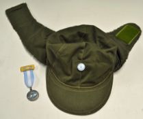 Argentinian Fleece lined green cap used by Argentinian armed forces during the Falklands conflict